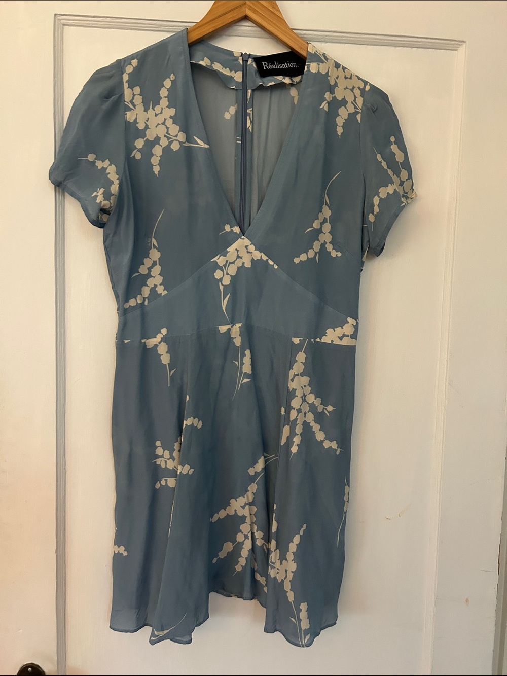 Realisation Par The Luella Dress Summer Loving Blue silk mini dress